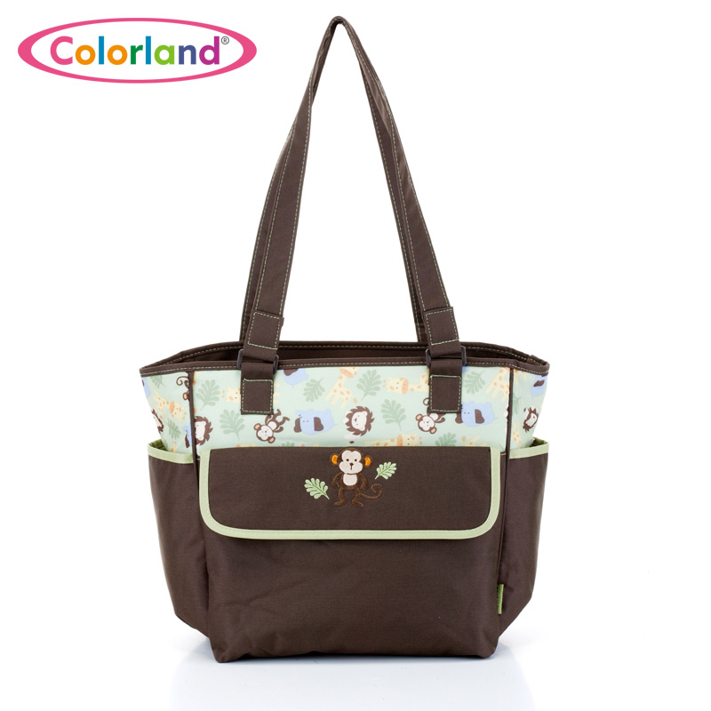 Fashion Large capacity waterproof printing Nylon Nappy bag font b maternity b font Nursing baby bag