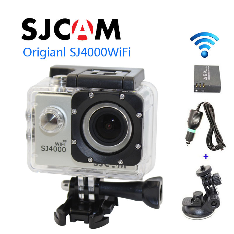 Free shipping!!Original SJ4000 WiFi SJCAM Sport Action Camera+Car Charger+Holder+Extra 1pcs battery for DV camera Free shipping!!Original SJ4000 WiFi SJCAM Sport Action Camera+Car Charger+Holder+Extra 1pcs battery for DV camera