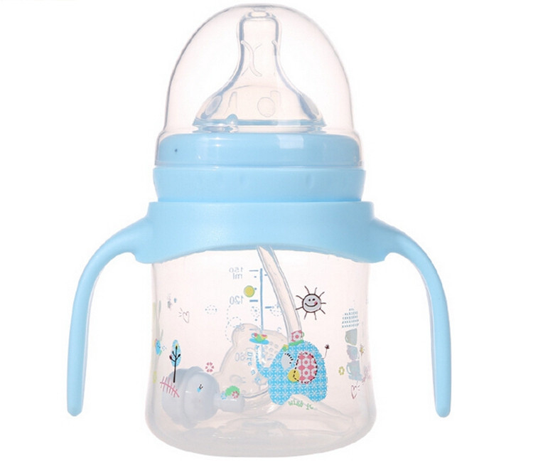 150ML Handle Plastic Baby Feeding Bottle Wide Mouth Baby Milk Bottle Copo Infantil Children Infant Children Kids Nursing Bottle (13)