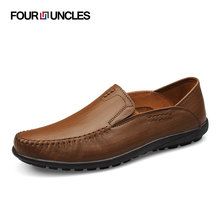 new 2016 spring and summer fashion men’s geniune leather loafers casual male driving shoes big size 38-48