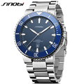SINOBI Men Diving Wrist Watch Top Luxury Brand 10Bar Waterproof Steel Watchband Male formal Sports Geneva
