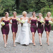High Quality 2015 Sweetheart Neckline Pleated Chiffon Cheap Junior Short Purple Bridesmaid Dresses For Women Free Shipping