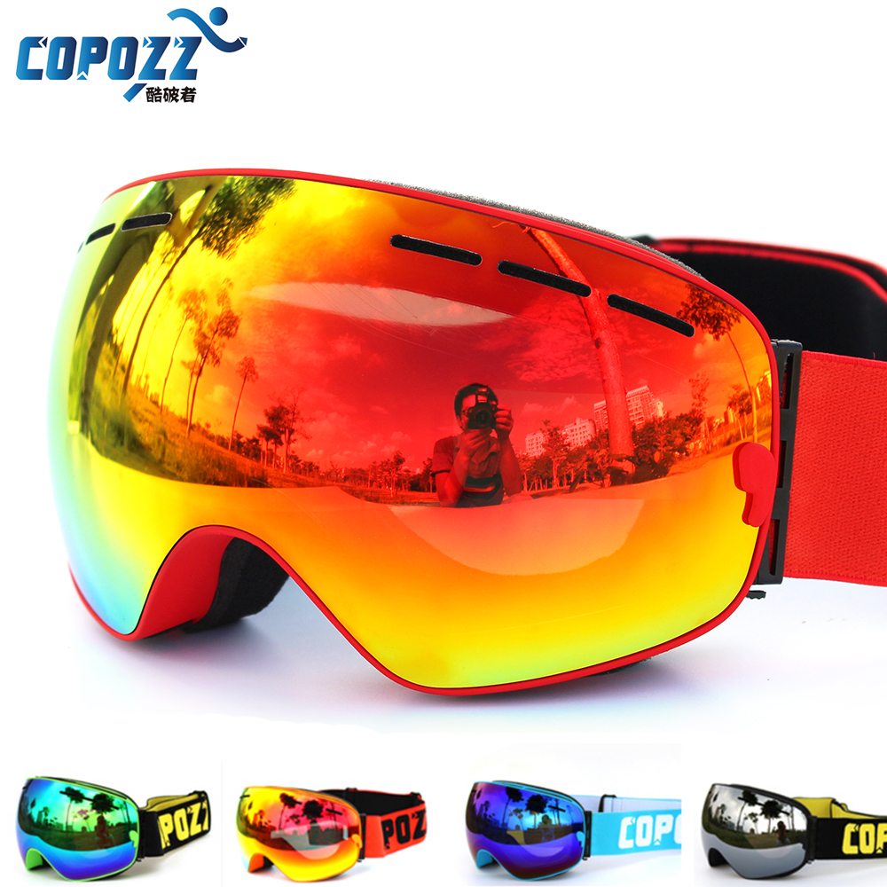 Image of New COPOZZ brand ski goggles double UV400 anti-fog big ski mask glasses skiing men women snow snowboard goggles GOG-201