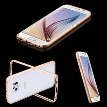 S6 Gold Luxury Aluminum Metal Frame Case For Samsung Galaxy S6 G9200 Slim Light Cool Shockproof Accessories Cover For Samsung S6