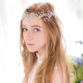 Fashion Silver Rhinestone Pearl Bridal Headband Handmade Wedding Hair Accessories Jewelry