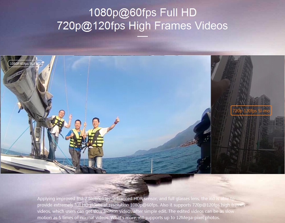 THIEYE I60 WIFI 1080P 60FPS 12MP LCD ACTION CAMERA SPORTS CAMERA WITH WATERPROOF HOUSING 15