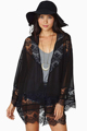 2016 Women Vintage Floral Hippie Sexy Kimono Open Stitch Lace Coat Loose Tops Summer Outerwear