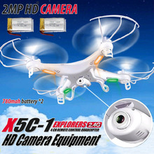 2 Battery X5C-1 2MP HD Camera RTF UFO 2.4G 6-Axis Gyro RC Quadcopter Drone UAV