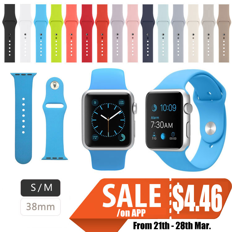 Image of 38MM S / M Size Silicone Band for Apple Watch Sport Version