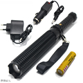 CREE XM Q5 Telescopic baton LED Flashlight Zoom long shots self defense Security Patrol 18650 Led