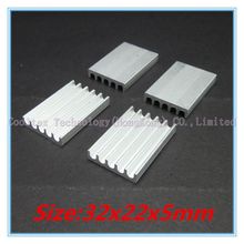 (10pcs/lot) 32x22x5mm Aluminum heatsink radiator for chip computer ‘s component heat dissipation