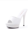 Fashion SHigh Quality lippers Sandals Women Shoes 13 15CM Thin Heels Wedding Model Catwalk Platforms Thick