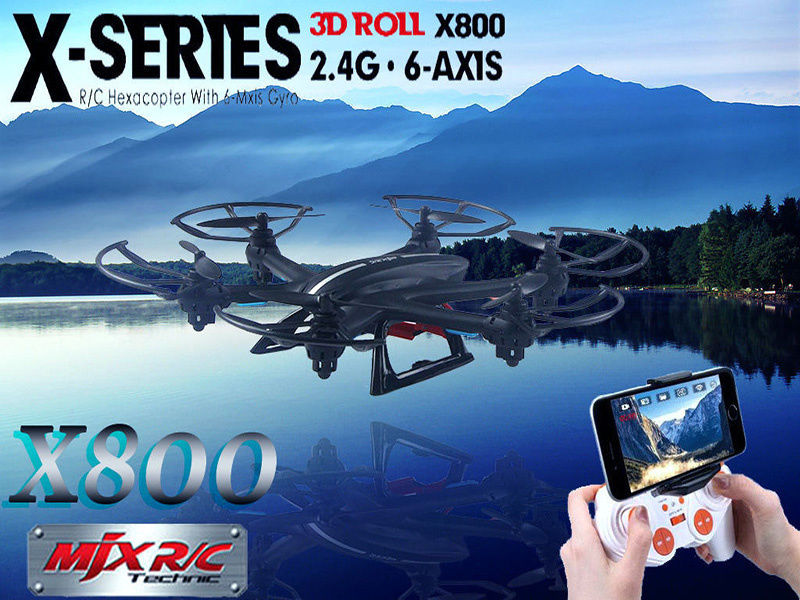 Free Shipping Black MJX X800 FPV 6axis Gyro 2 4G RC Quadcopter font b Drone b
