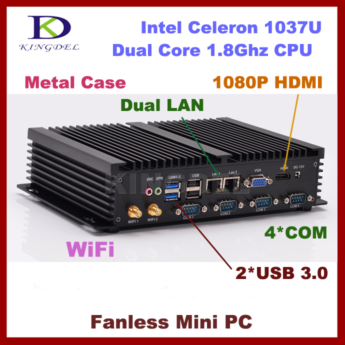 Mini itx   mini   intel celeron 1037u barebone, 4 rs232   2  lan usb 3.0