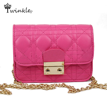 2015 New Chain PU leather Kids Bags Diamond-shaped Style Children’s Shoulder Bag princess cute Little Girls Mini Summer bag