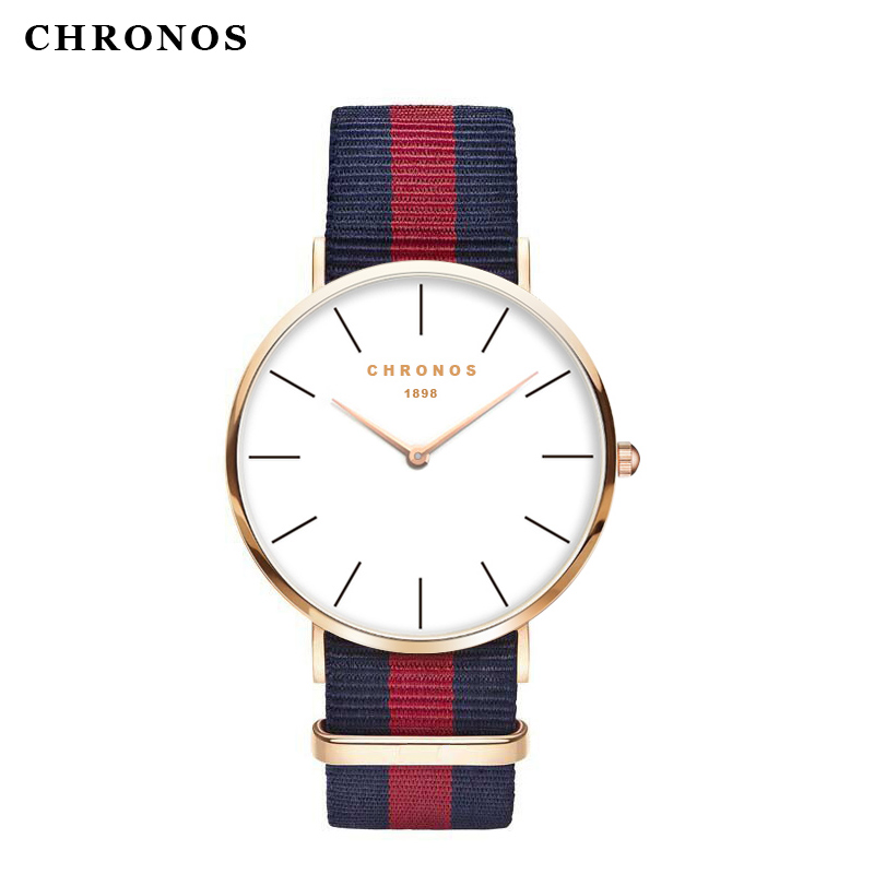 Chronos люксовый бренд известный стиль мужчины женщины часы кожа нейлон кварцевые наручные часы мужской женский мужской часы relogio masculino