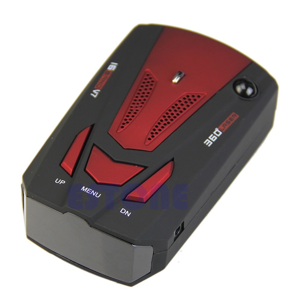Free Shipping 360 Degree Car Speed Limited Detection Voice Alert Anti Radar Detector With Red