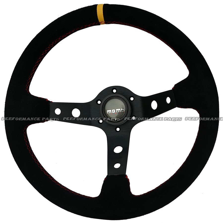 MOMO Sport Car Steering Wheel Deep Dish Suede Steering Wheel (1)