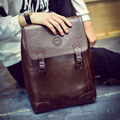Preppy Style Softbacknew Hot Sale Men Backpacks Brand Design Men s Pu Leather Bag Computer Bags