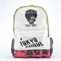 Hot style on sale khaki color unisex printed head backpacks teenagers Japanese anime school bags mochila