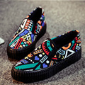 2015 Korean Summer Spring Women Fashion Platform Shoes Increased a Pedal Lazy Shoes Graffiti Flowers Loafers
