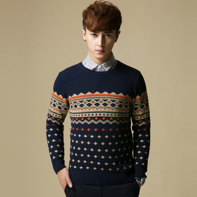 Men Sweater Male Spring Autumn Winter Pullover O-n...