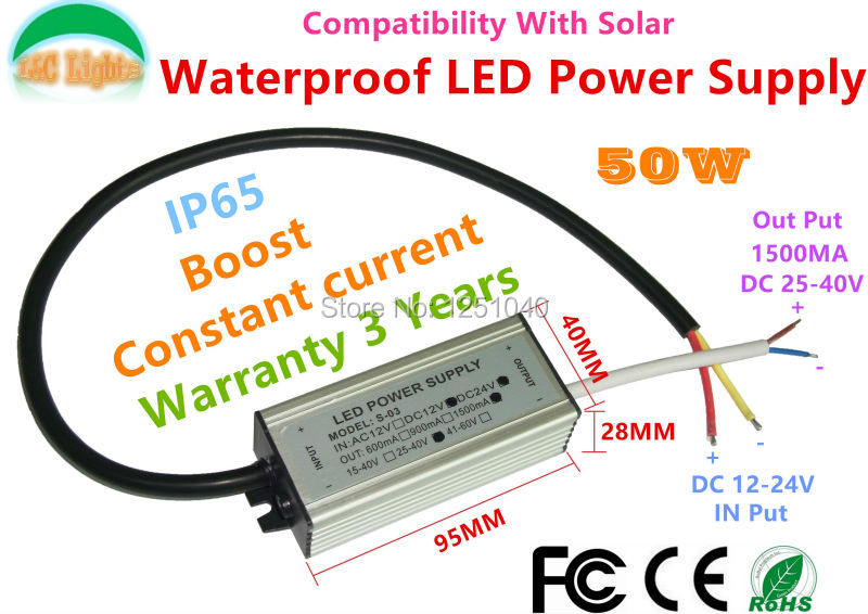 Portable Flash Light Driver Power Supply Converter AC/DC12-24V to DC25-36V 