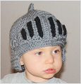 Free Shipping 2014 New Boy And Gril Crochet Knit Cute Hat With a Gladiator Mask Cap