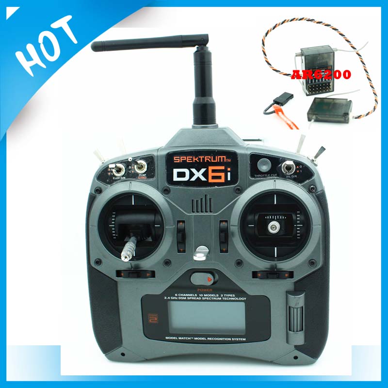 2.4GHz 6Channel DX6i Remote Control Radio with AR6200 Receiver for free shipping