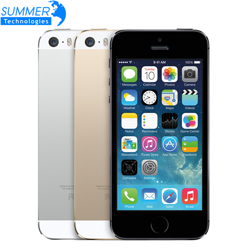Image of Apple iPhone 5S Original Unlocked iPhone5S Cell Phones iOS 8 4.0" IPS HD Dual Core A7 GPS 8MP 16GB/32GB Used Mobile Phone