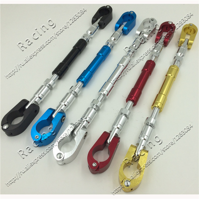 Image of Universal Motorcycle Handlebar 7/8"22mm Aluminum Alloy Handle Bar Brace & Clamp Silver Gold to Choose