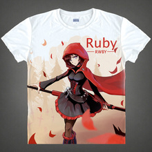 RWBY Ruby T-shirts kawaii Japanese Anime t-shirt Manga Shirt Cute Cartoon Red Trailer Cosplay shirts