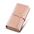 High Quality Top Layer Cowhide Billfold New Fashion Buckle Closure Money Clip Women Designer Genuine Leather