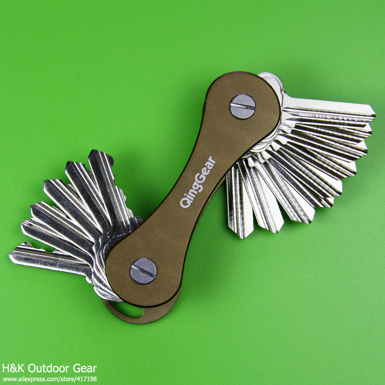 Image of Keys Holder Keysmart Hard Oxide Aluminum Key Organizer Outdoor Travel Kits EDC Tool Key-Bar,QingGear Keybone,Free Shipping