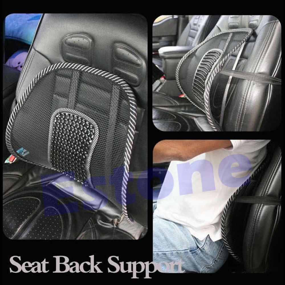 Image of Free Shipping New Cool Vent Massage Cushion Mesh Back Lumber Support Office Chair Car Seat Pad For Beauty Tool