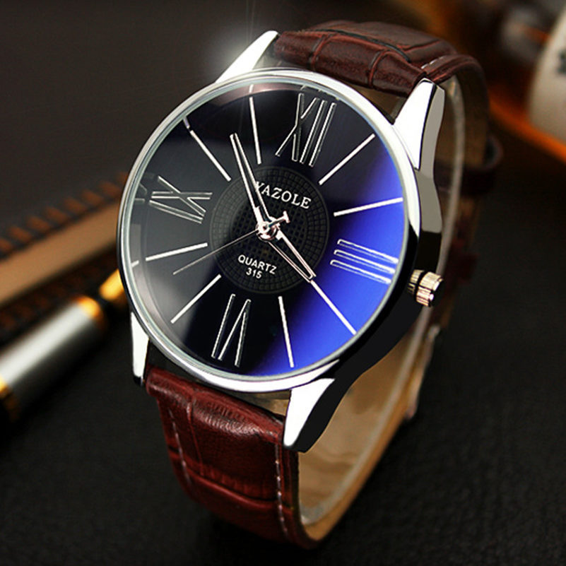Image of 2015 YAZOLE luxury brand quartz watch Casual Fashion Leather watches reloj masculino men watch free shipping Sports Wristwatch