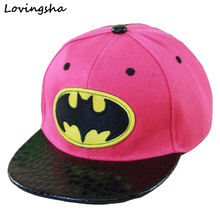 Batman Design Fashion Boy Baseball Caps For 3-8 Years Old Children Snapback Caps High Qaulity Adjustable Cap For Girl CC020