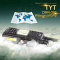 Free Shipping GPS Version Waterproof IP 67 DMR Walkie Talkie MD 390 with 2200Mah Battery Headset