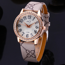 2016 Luxury Brand Rhinestone Leather Strap Women Dress Watch Lady Crystal Quartz Watch Women Wristwatch Relogio Feminino