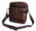Nesitu High Quality Best Vintage Brown Genuine Leather Cowhide Durable Small Men Messenger Bags Men s