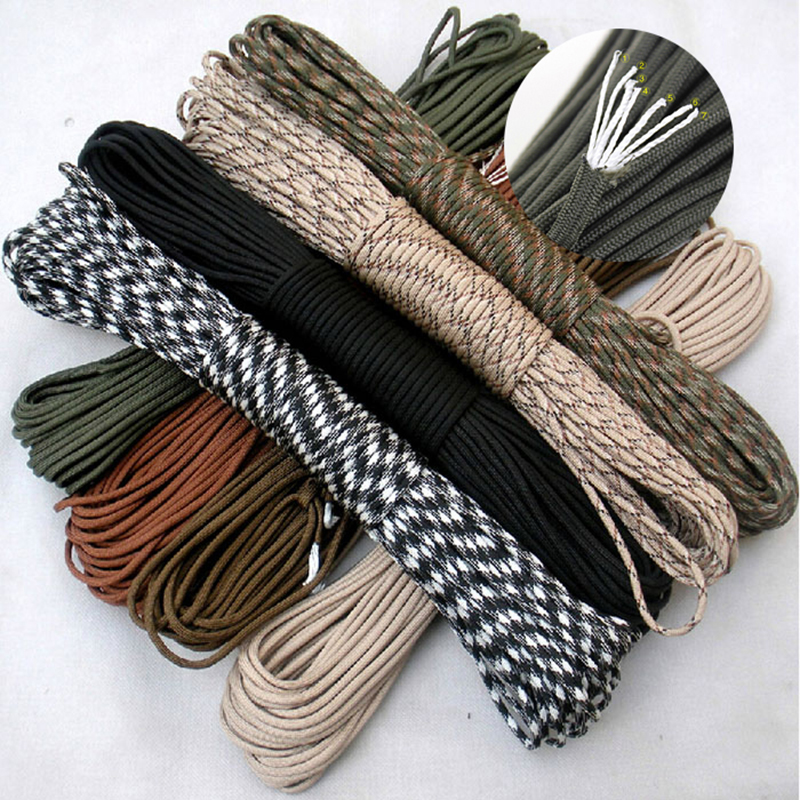 Image of 90 color Paracord 550 Paracord Parachute Cord Lanyard Rope Mil Spec Type III7Strand 100FT Climbing Camping survival equipment