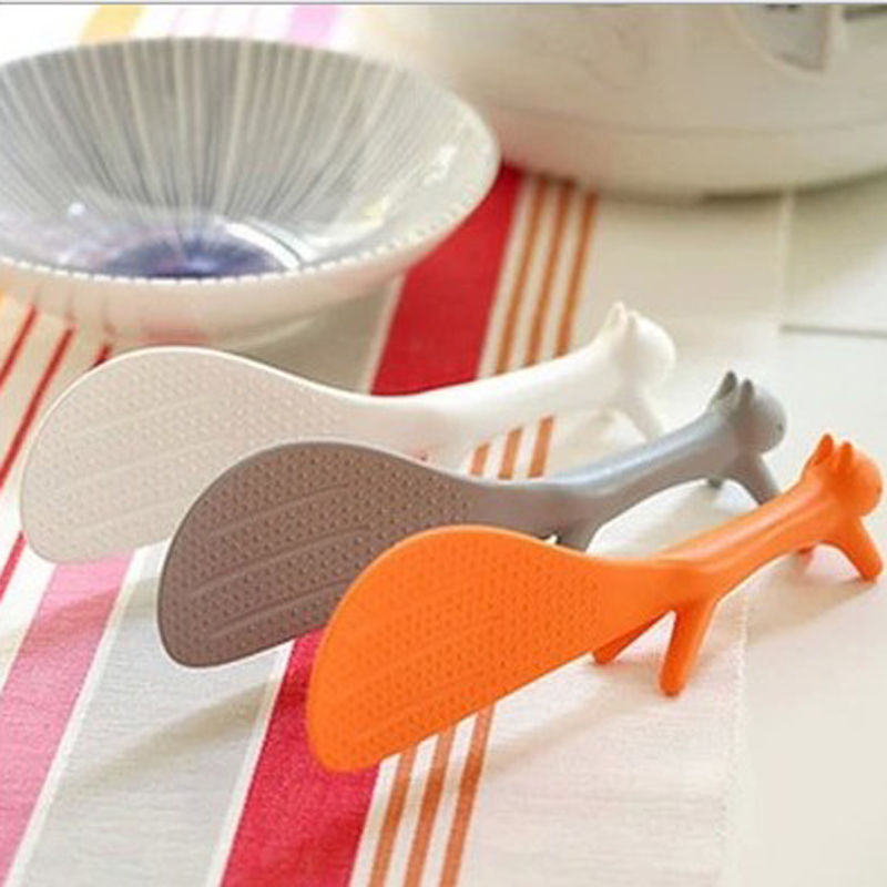 Image of 1 PCS Lovely Kitchen Supplie Squirrel Shaped Ladle Non Stick Rice Paddle Meal Spoon