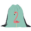 Famous Brand Unisex Backpacks Flamingo 3D Printing Bags Drawstring Backpack Women Shopping Travel Bag Mens Backpacks