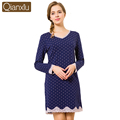 Autumn Women Cotton Nightgowns Sleepshirts Polka Dot Homewear long Sleeve Female Nightdress Girls Cute pyjamas sleep