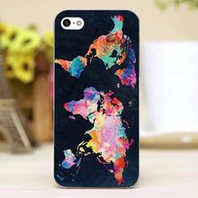 Colorful World map Design Customized transparent font b case b font cover cell font b mobile