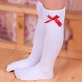 Cotton Kids Toddler Girls Princess Knee High Socks Bowknot Stockings Child Lady Lovely Accessories