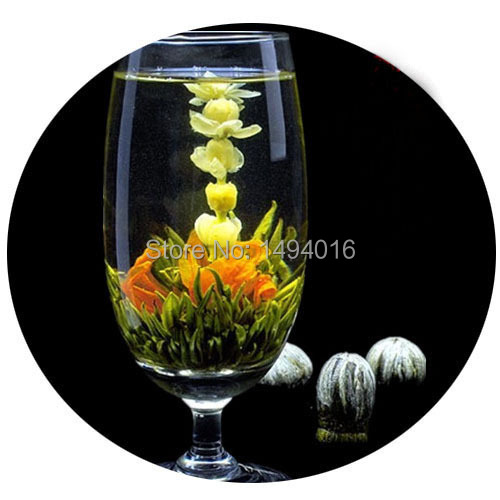 18 pcs Different kinds Chinese Blooming Flower Tea 100 Handmade Artistic Blossom Flower Tea ball Green