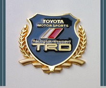 2pcs/set 3D Modified Car badge Emblem Metal for TRD