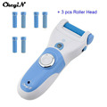 Electric Foot File Callus Remover Callous Dead Skin Exfoliating Pedicure Tool Device with 3 sets Replacement