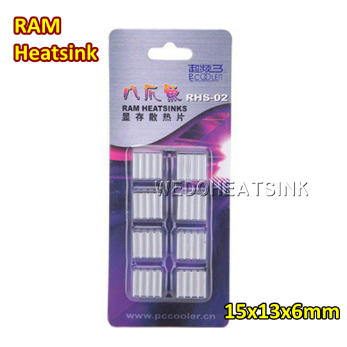 FREE Shipping 8Pcs/Pack Ram Aluminum RHS-02 Heat Sink For  Heatsink Radiator DDR DDR2 DDR3 Memory Cooler